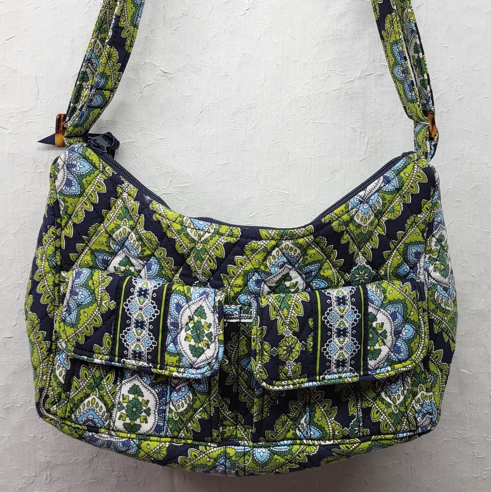 Discontinued Green Floral Vera Bradley Cambridge Pattern/Design Crossbody purse